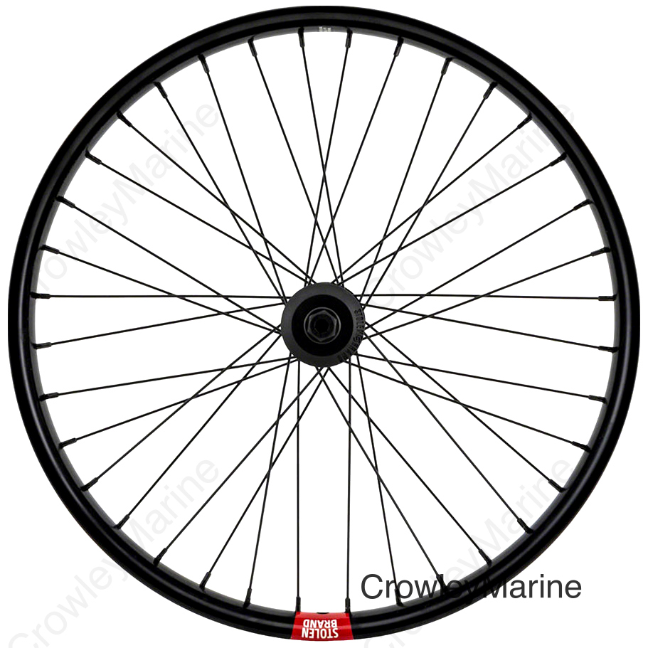 Stolen Rampage Pro Street Front Wheel - 20 3/8 x 100mm Brakeless Black