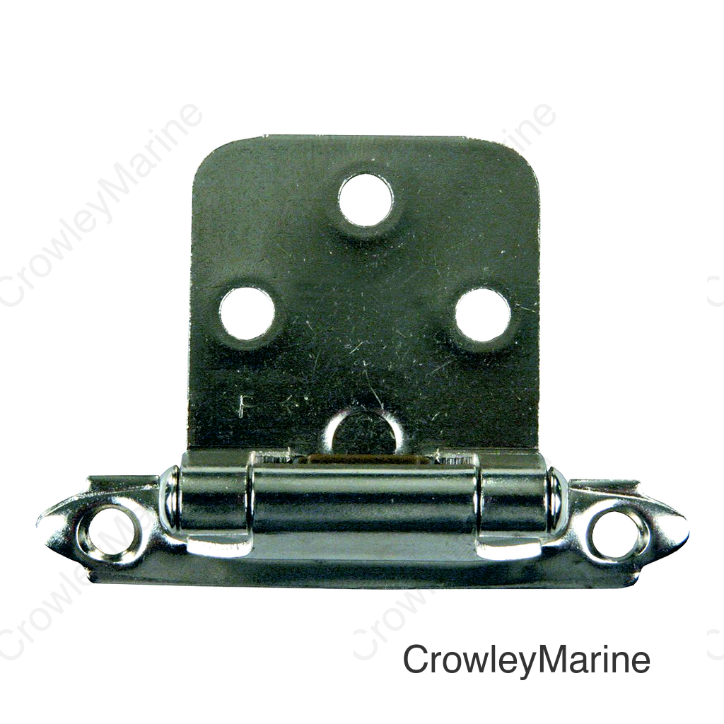 JR Products Self-Closing Flush Mount Hinge, Satin Nickel