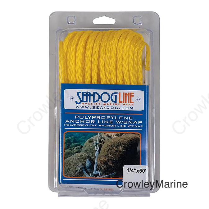 Sea Dog Hollow Braid Poly-Pro Anchor Line With Steel Snap