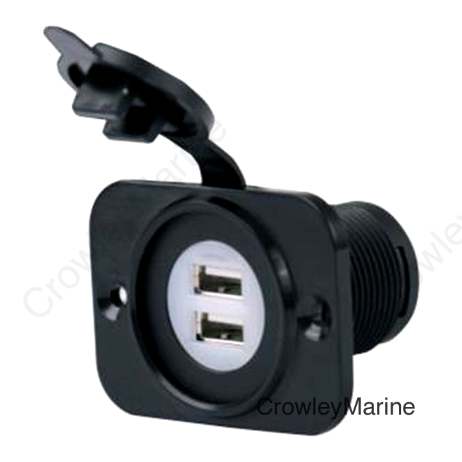 Marinco 12VDUSB SeaLink Deluxe Dual USB Charger Receptacle 12-24V