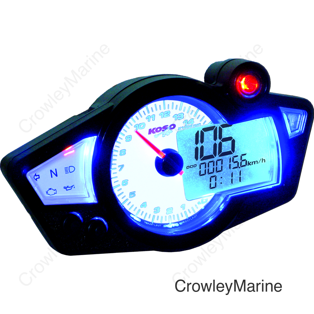 GP STYLE MULTI-FUNCTION GAUGE RX-1N WHITE PANEL