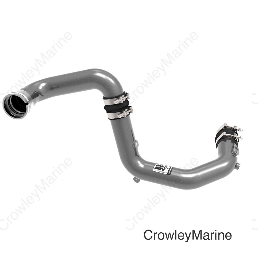K&N 2023 Ford Bronco Raptor 3.0L V6 Aluminum Charge Pipe Kit - Gunmetal Gray