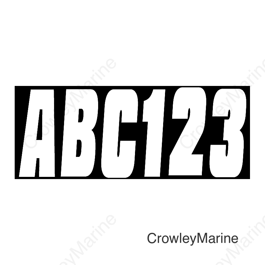 Hardline Series 350 Registration Kit, Solid Color Font (Includes 4 Sets of 3" A-Z, 0-9)