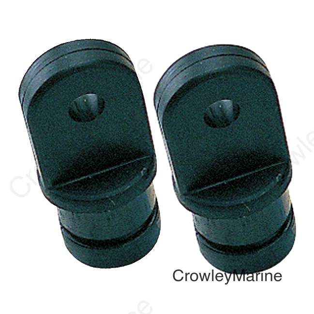 Internal Eye End, 3/4" Black, Pair