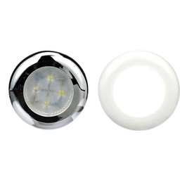Seachoice LED Courtesy Interior Light Chrome/White Bezel, White LED thumbnail-2