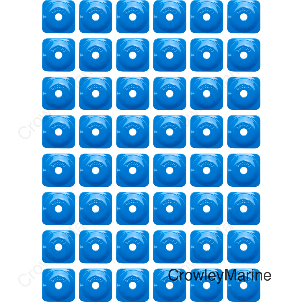 Support Plates - Blue - Square - 48 Pack