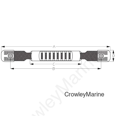 BLK NYLON WEBBING HANDLE - 10"