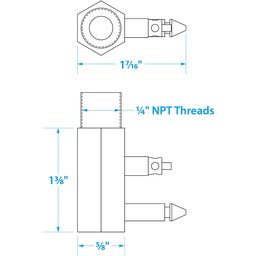 Seachoice Deluxe Fuel Connector for OMC (Evinrude/Johnson), Male, 1/4 in. NPT thumbnail-1