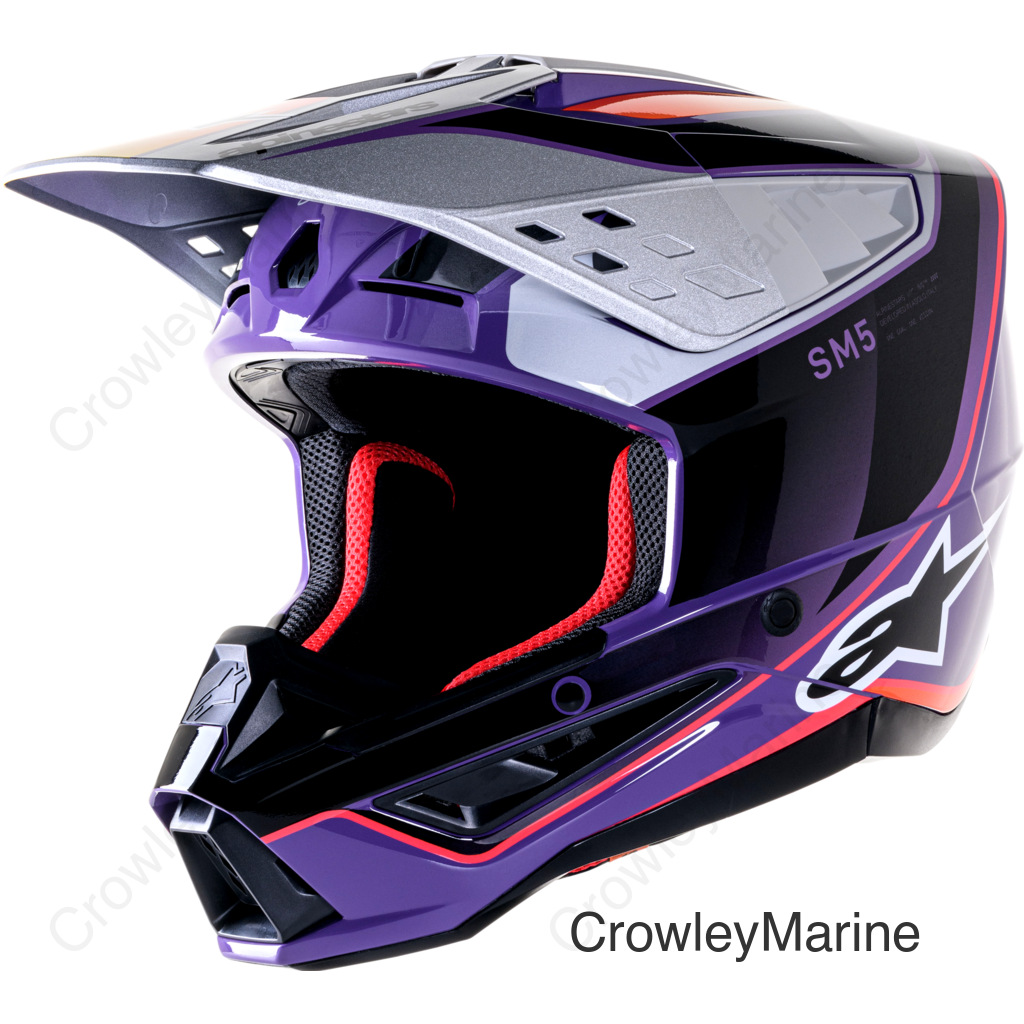 S-M5 SAIL HELMET VIOLET/BLK/SLVR GLOSSY 2X