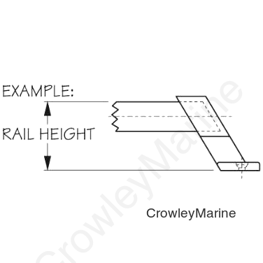 60° Right Hand, 7/8" OD 1-13/16" Rail Height, Uses #10FH Fasteners