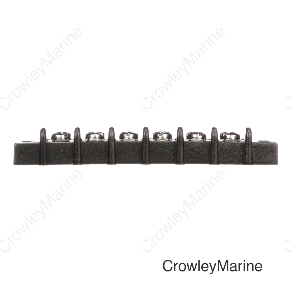 Seachoice Terminal Block, 6-Gang, Nickel Plated Brass Terminals