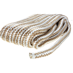 Seachoice Double-Braid Nylon Dock Line w/ Eye Splice, Pre-Shrunk, Heat Stabilized, 5/8 In. X 25 Ft., Gold White thumbnail-5