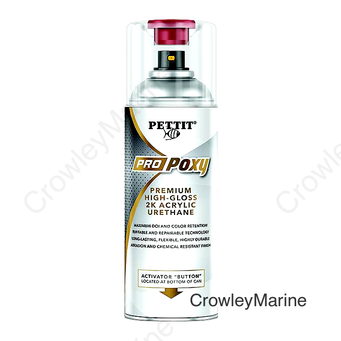 Pettit 3111A ProPoxy Acrylic Urethane Topside Paint Aerosol, Matterhorn White