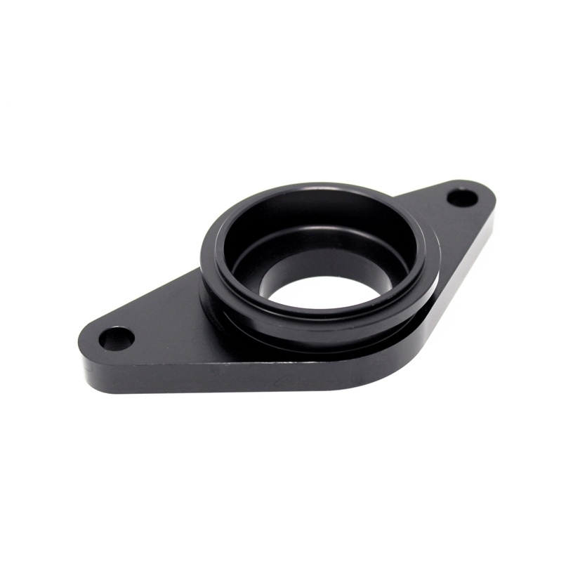 Torque Solution Tial Black Blow Off Valve Adapter: 02-07 Subaru WRX / 04-18 STI