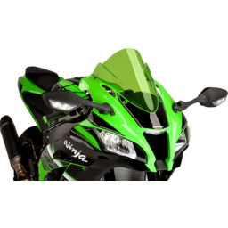 Race Windscreen - 14-1/4" - Green - Kawasaki thumbnail-1