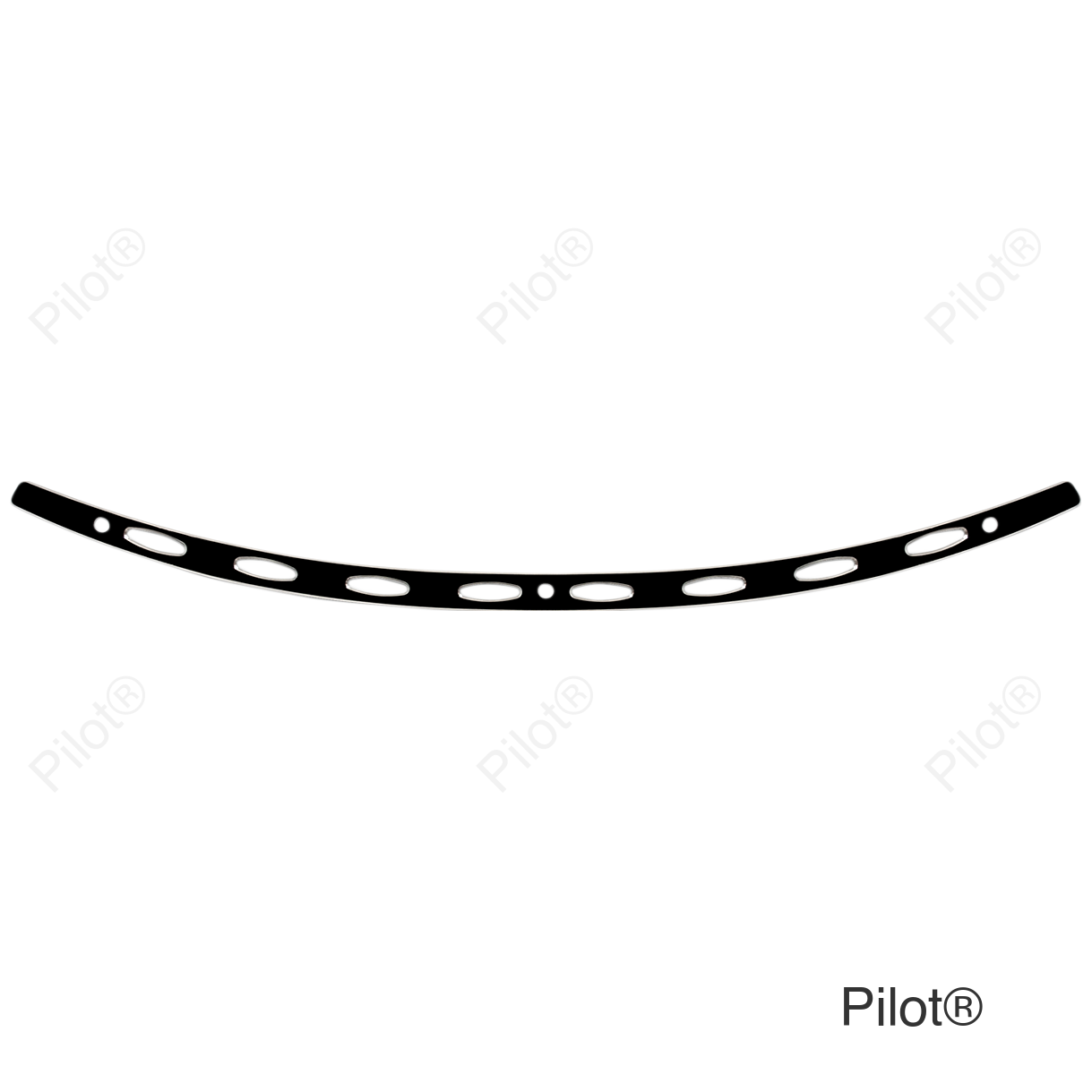 Windshield Trim - Black - Oval - FLH
