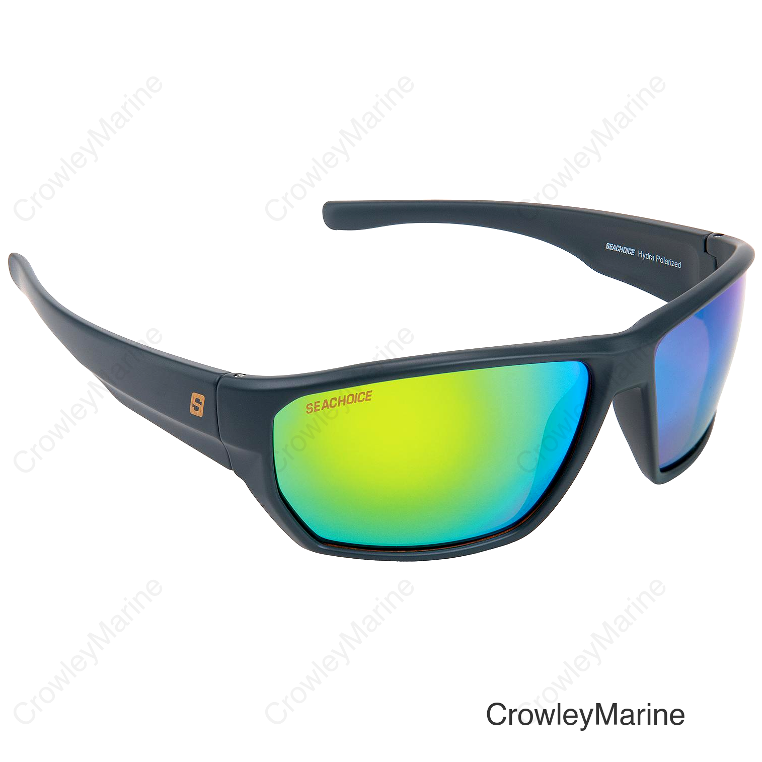 Seachoice 98829 "Hydra" Floating Polarized Sunglasses, Frame Color: Matte Grey, Lens Color: Green Mirror