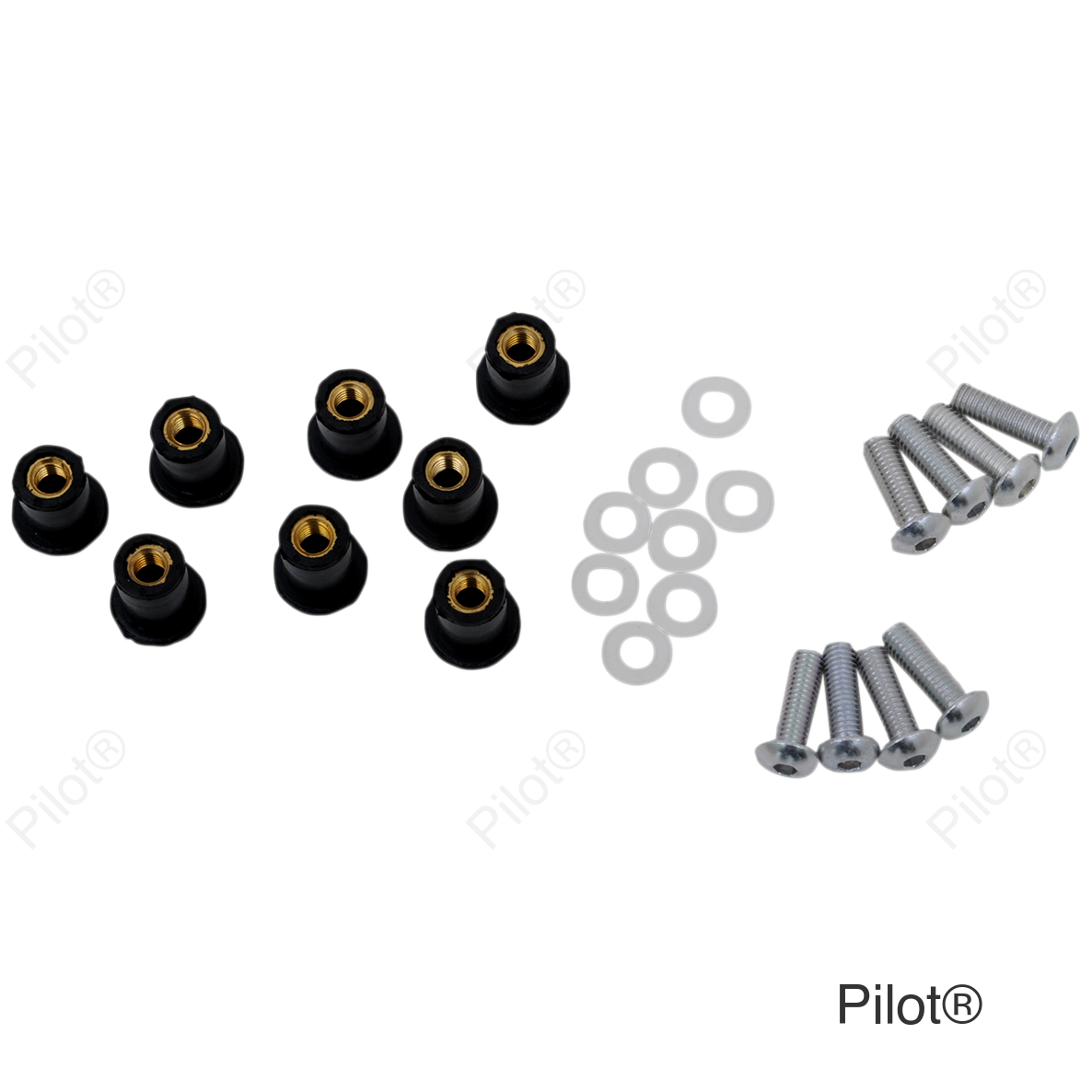 Windscreen Screw Kit - Silver