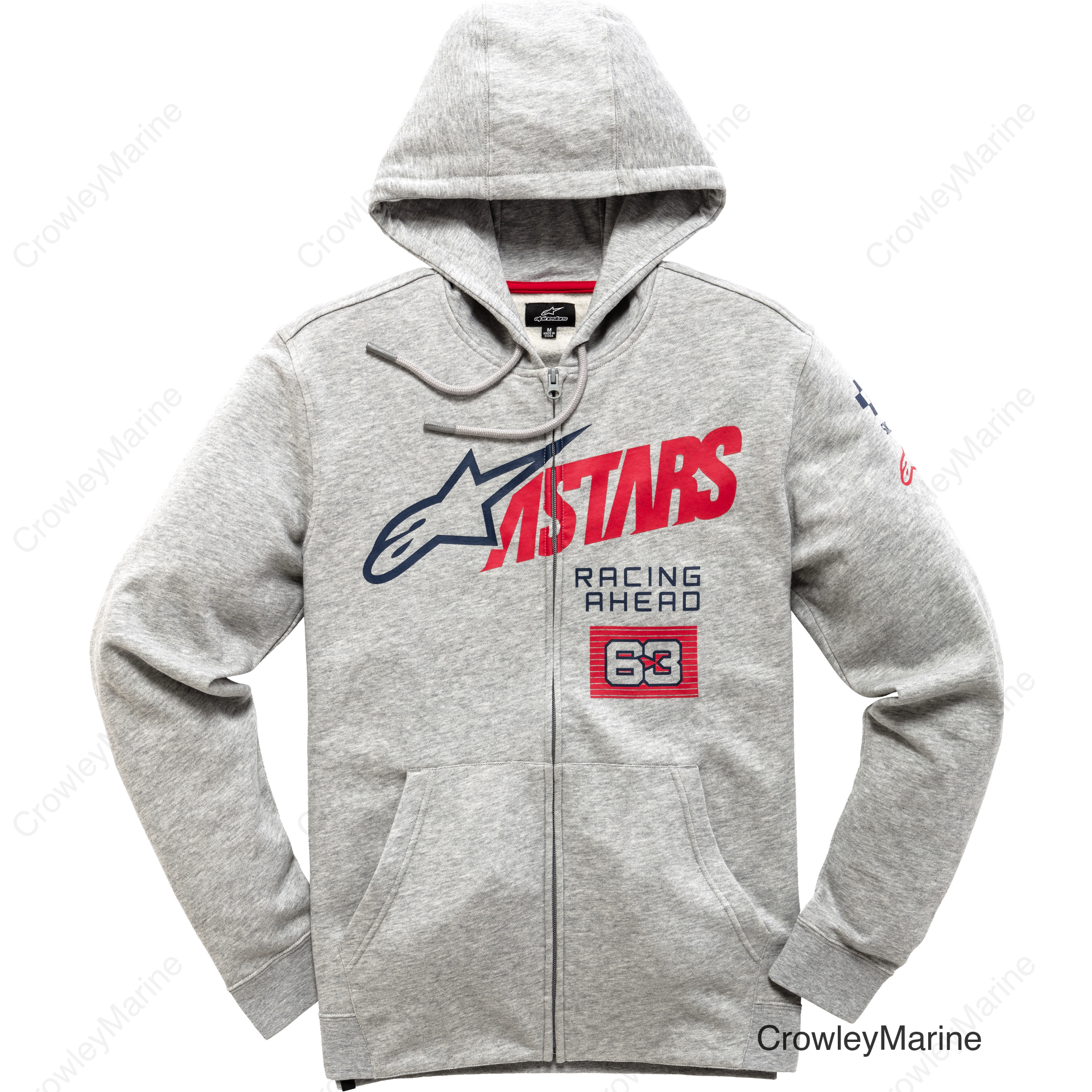 TITLE ZIP HOODIE GREY HEATHER 2X