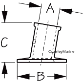 Stainless Steel FLAG POLE SOCKET 1-1 /4" (491913-1)