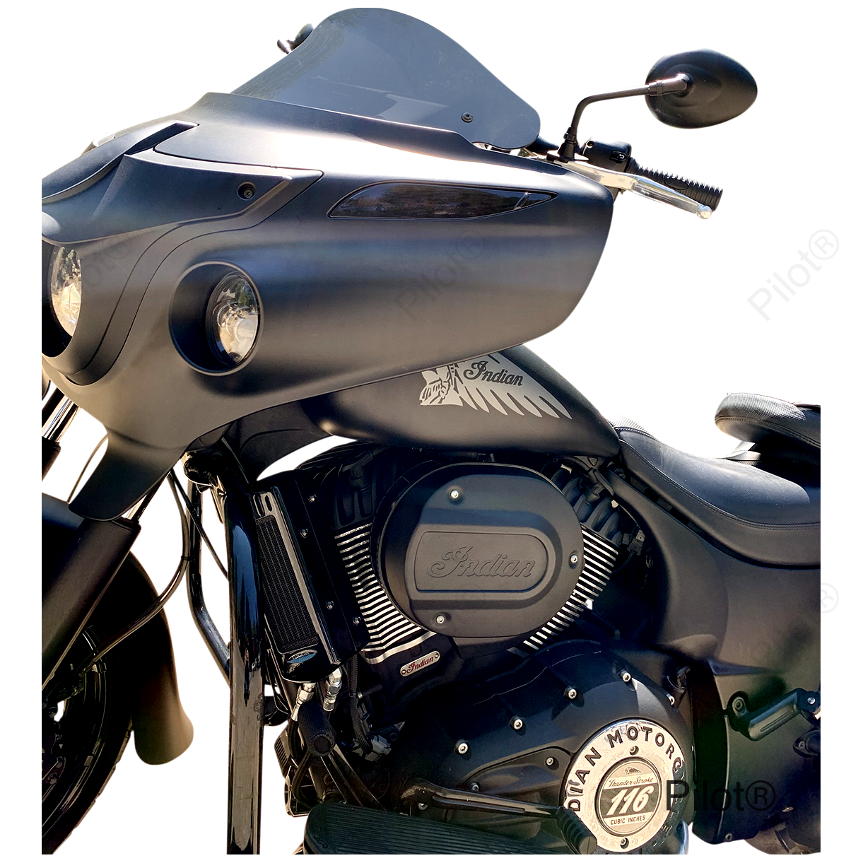 Oil Cooler Kit - Gloss Black - Indian