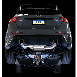 AWE Tuning Ford Focus RS SwitchPath Cat-back Exhaust - Chrome Silver Tips thumbnail-1