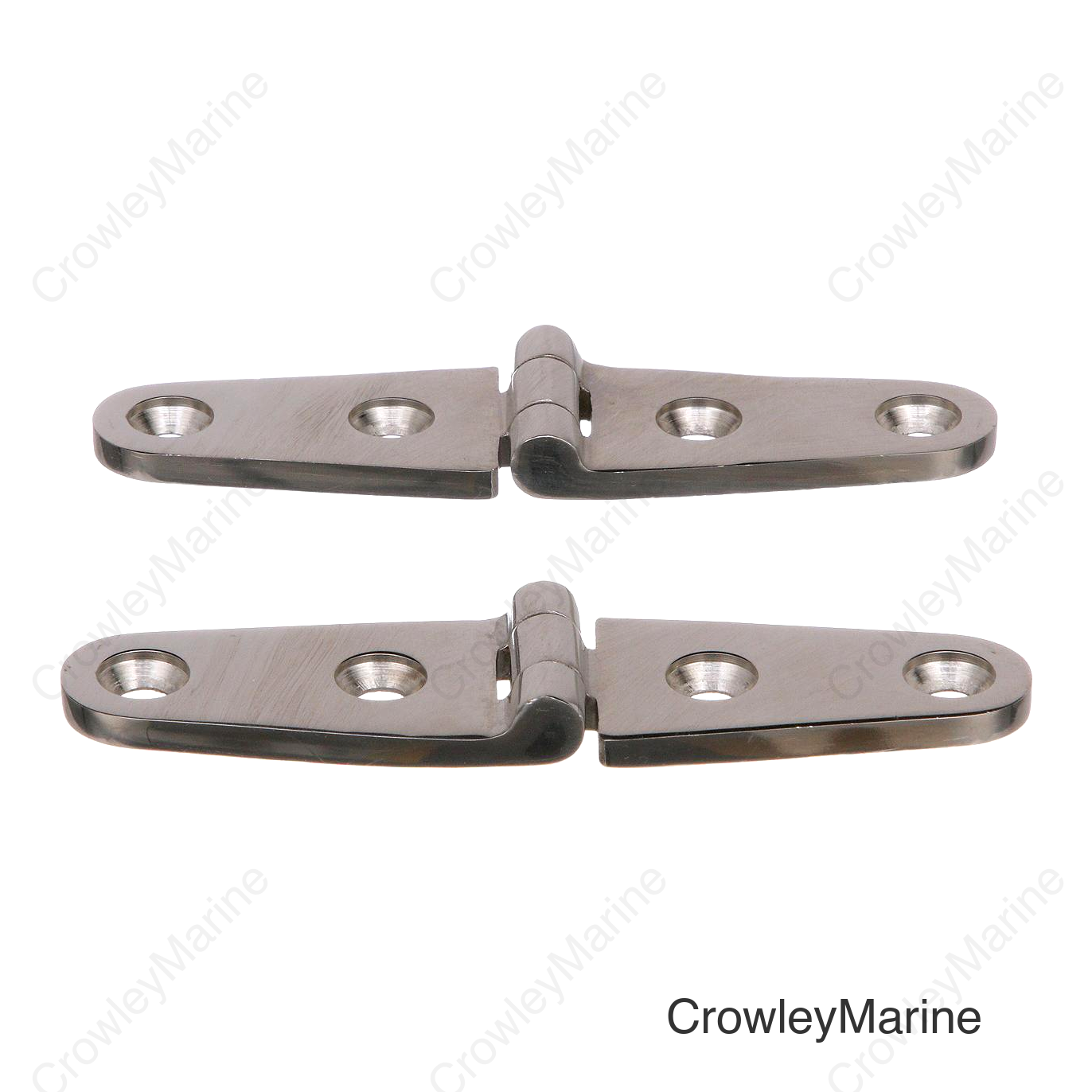 Seachoice Marine-Grade Strap Hinges, Polished 316 Stainless Steel, 4 in. X 1 in., Pack of 2