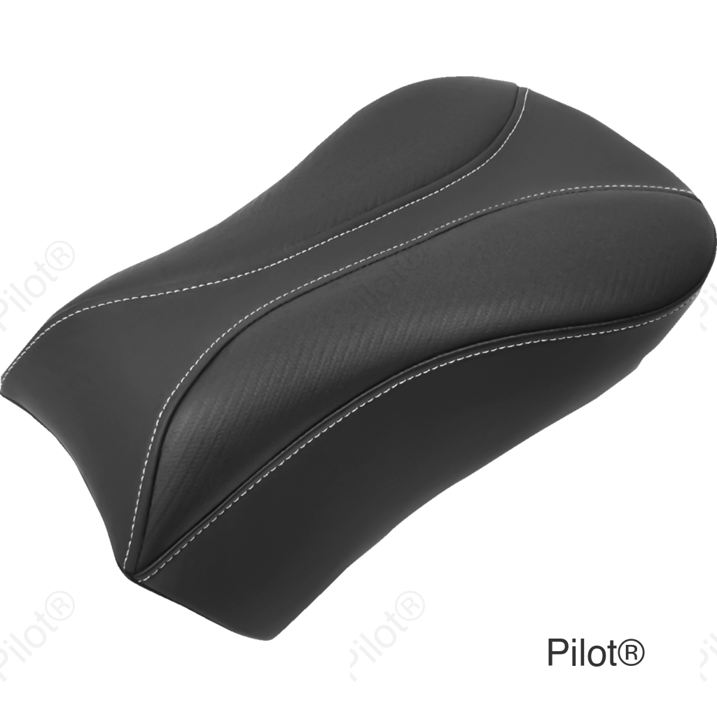 Dominator Pillion Pad - Standard Reach - Black w/ Gray Stitching