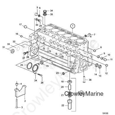 Cylinder Block(V2) - Volvo Penta (20537914)