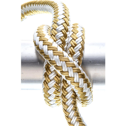 Seachoice Double-Braid Nylon Dock Line w/ Eye Splice, Pre-Shrunk, Heat Stabilized, 1/2 In. X 15 Ft., Gold White thumbnail-4