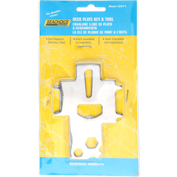 Seachoice Universal Non-Magnetic Stainless Steel Marine Boat Deck Plate Key & Tool thumbnail-4