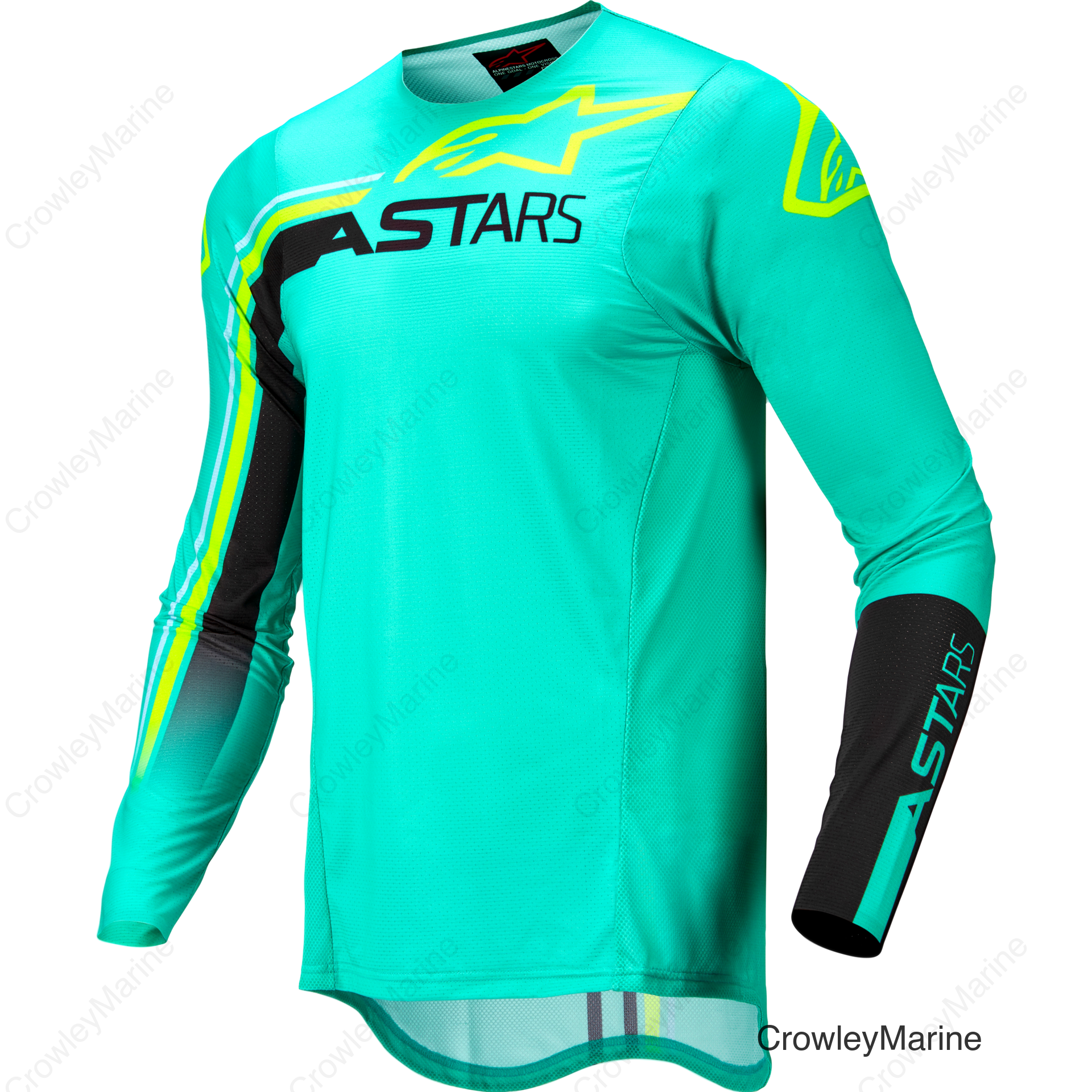 SUPERTECH BLAZE JERSEY PASTEL GRN/BLK/YELLOW FLUO XL