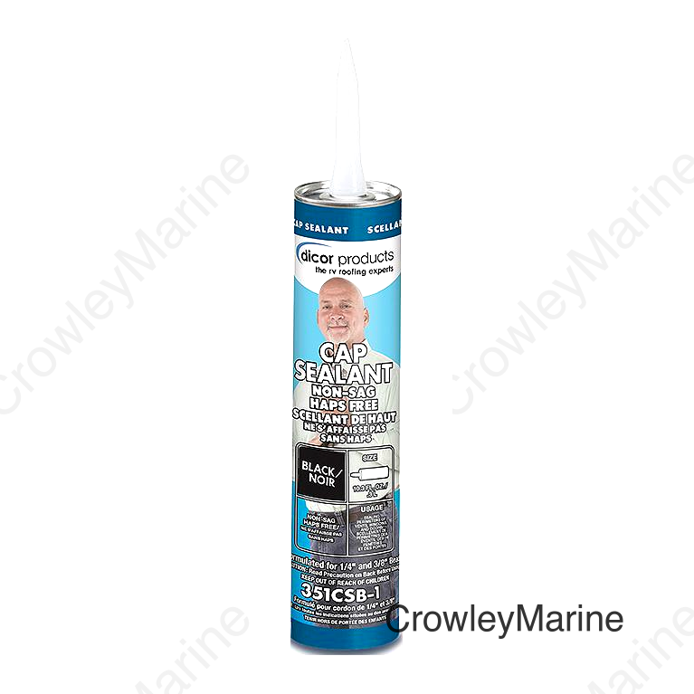 Dicor 351CSB1 Clear Cap Sealant, 10 oz., Black