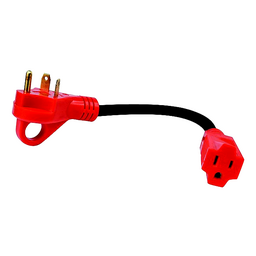 Valterra 30AM-15AF Adapter Cord with Handle, 12", Carded thumbnail-1