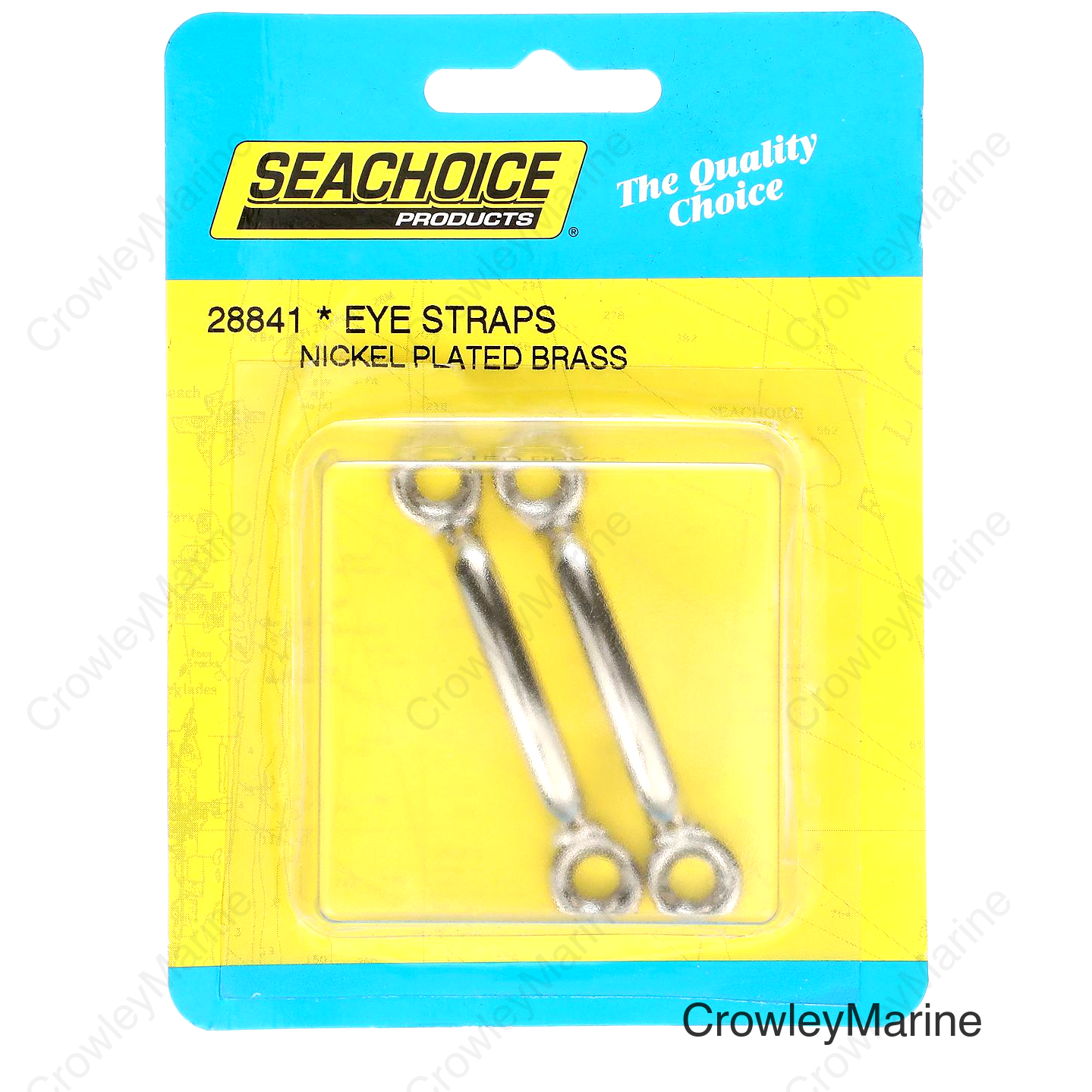 Seachoice Multi-Purpose Nickel-Plated Brass 1-7/32 In. Eye Straps, Set of 4