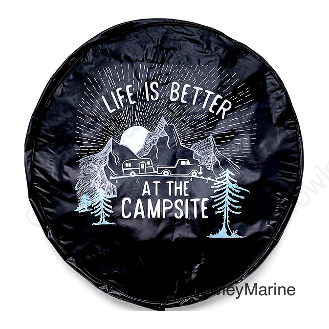 Camco 53290 Spare Tire Cover, 27", Black / RV Sunrise
