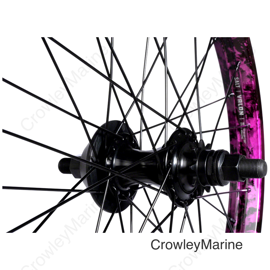 Salt EX Rear Wheel - 20 Black/Purple Splatter LHD