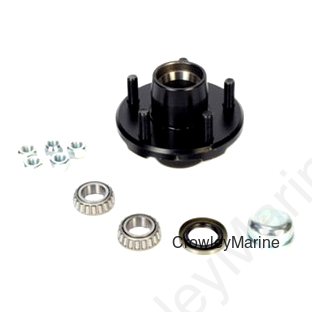 Hub Kit, GVH34822545 L44643 Bearings, Seal, Cap, Nuts, 5 1/2" Diameter Hub Flange, Painted, BT8 1" Spindle, 1000lb Capacity, Fits Dexter 2200lb Axles (106212)