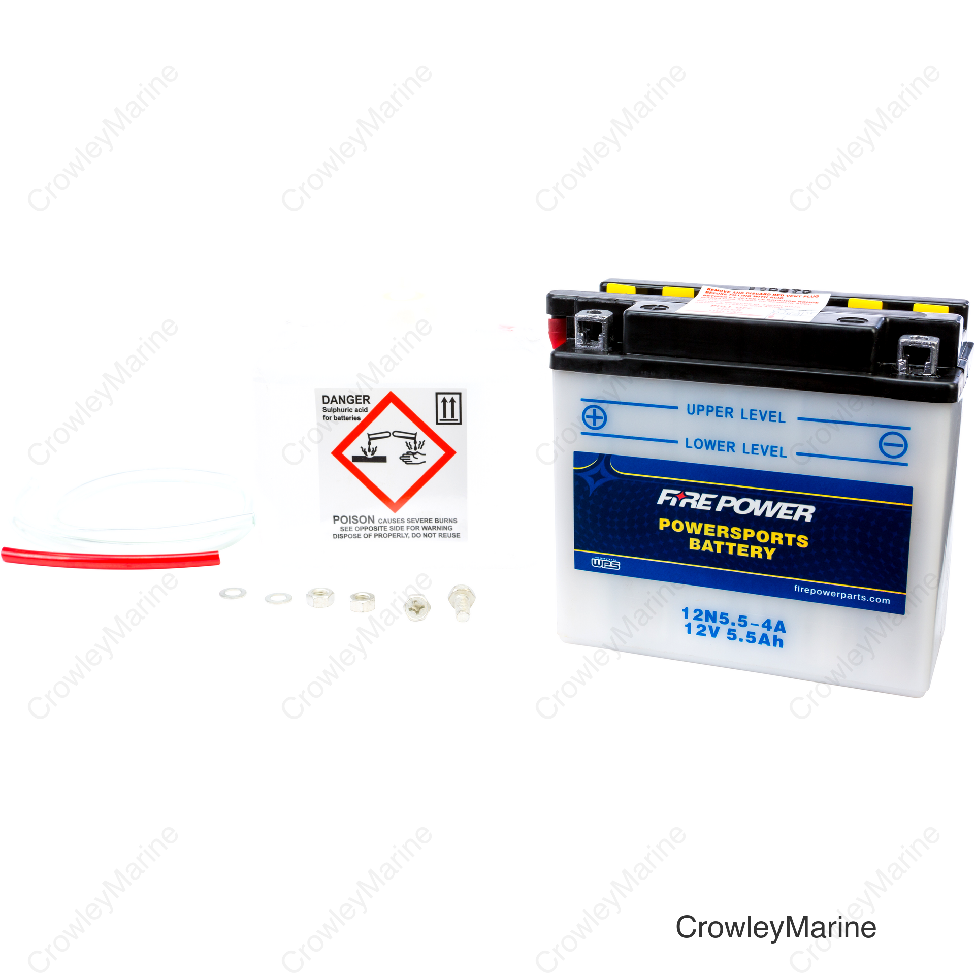 BATTERY W/ACID 12N5.5-4A 12V