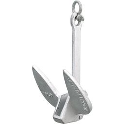 Seachoice Navy Anchor, Aluminum Plated Cast Iron, Silver, 10 Lbs. thumbnail-0