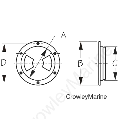 Deck Plate W/Collar 6" - Sea-Dog Line (337162)