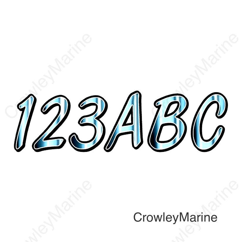 Hardline Series 400 Registration Kit, Smooth Cursive Font With Left to Right Color Gradation (Includes 4 Sets of 3" A-Z, 0-9)