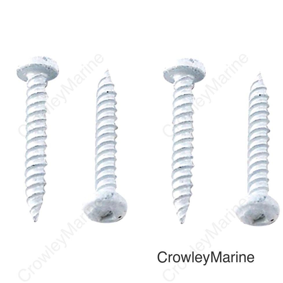 AP Products 012PSQ50W8X1 Pan Head Square Recess Screw, 8 x 1-1/4, White, 50/pk