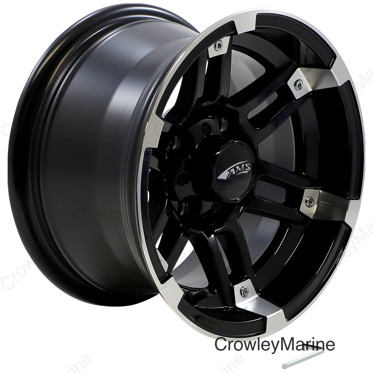 Wheel - Roll'n 104 - Rear - Machined Black - 12x7 - 4/4 - 3+4