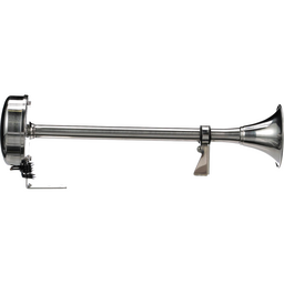 Seachoice 14541 Single Trumpet Horn, Stainless Steel Tube and Mounting Bracket, 106 dB, 16-3/4 Inches Long, 12V thumbnail-1