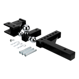 Seachoice Adjustable Trailer Hitch Drop, Tri Ball Mount Solid, 2 in. Shank, Black Finish thumbnail-1