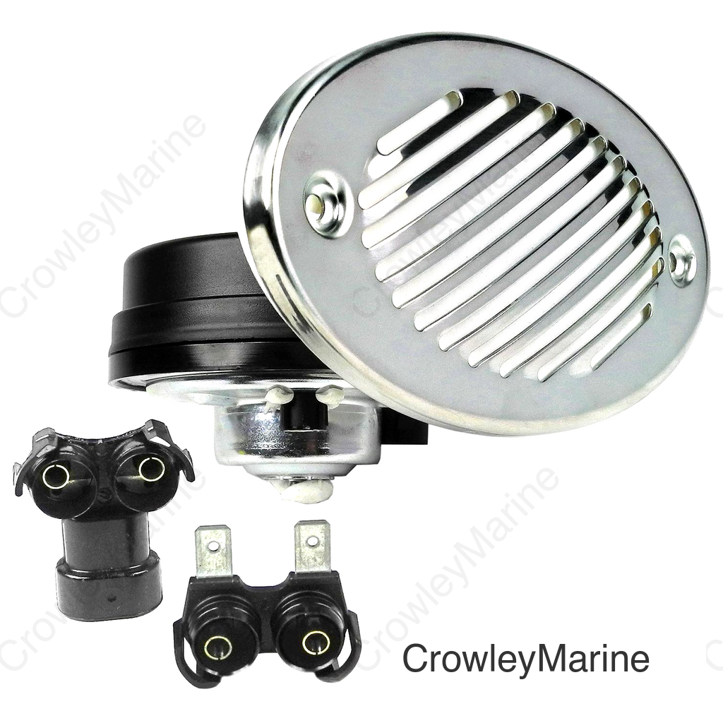Seachoice Hidden Boat Horn, ABYC and NMMA Standard, Stainless Steel Cover