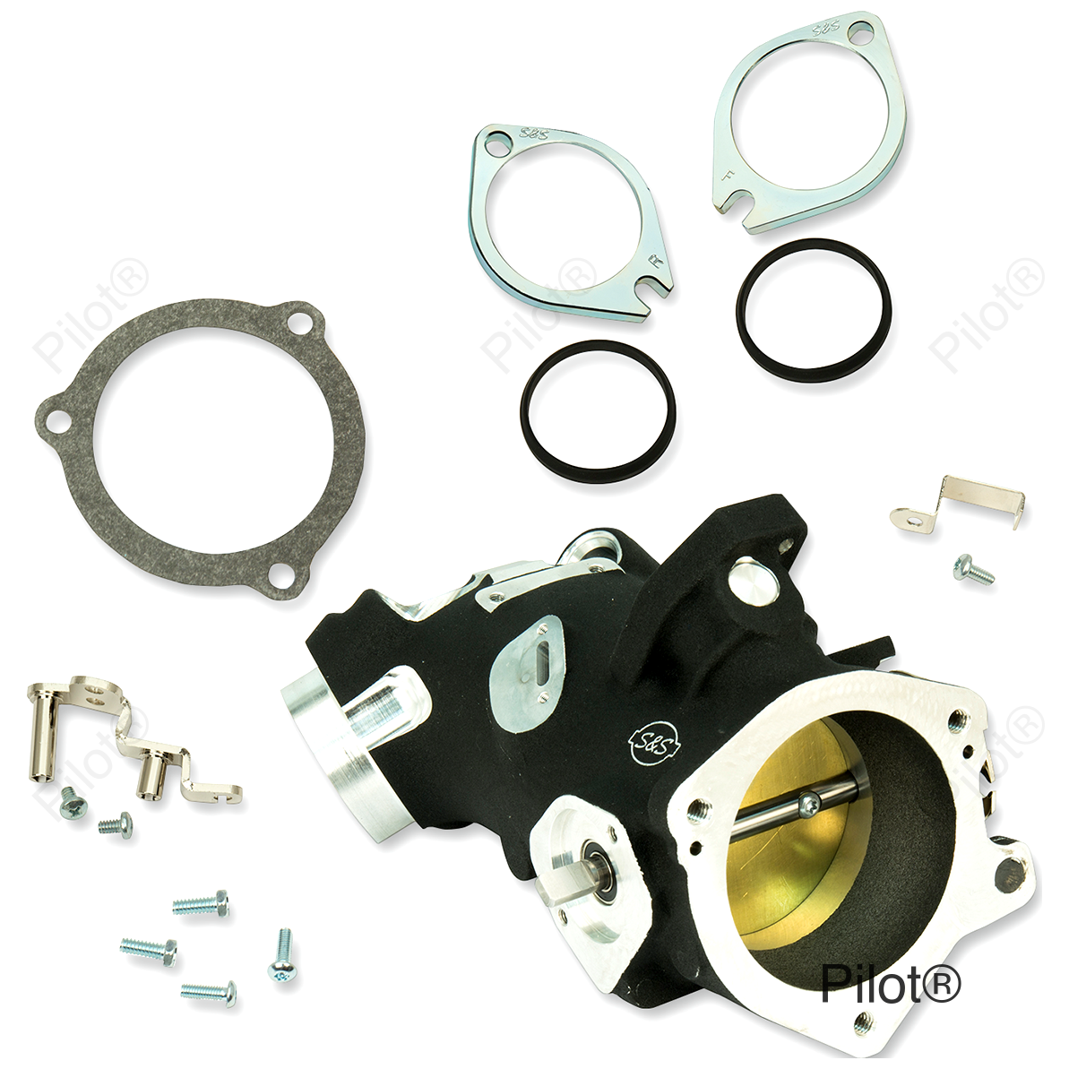 Throttle Hog Cable Operated Throttle Body Kit - Black - 58 mm - 124" Engine