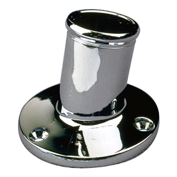 Flagpole Socket, 3/4" Chrome Brass thumbnail-0