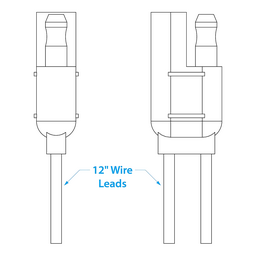 Seachoice 2 Pole Wire Connector, Male/Female, 12 In. Lead thumbnail-3